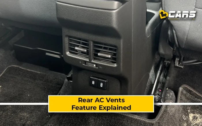 Rear AC vents